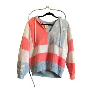 Free People x Tricia Fix American Flag Hoodie